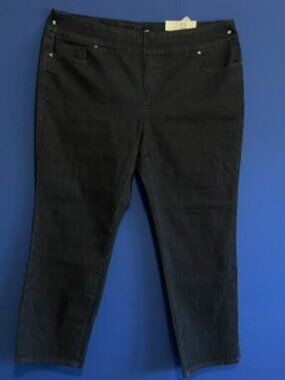 Penningtons Savvy Fit Petite Plus Size Straight-Leg Pull-On Jeans - Size 24 NWT